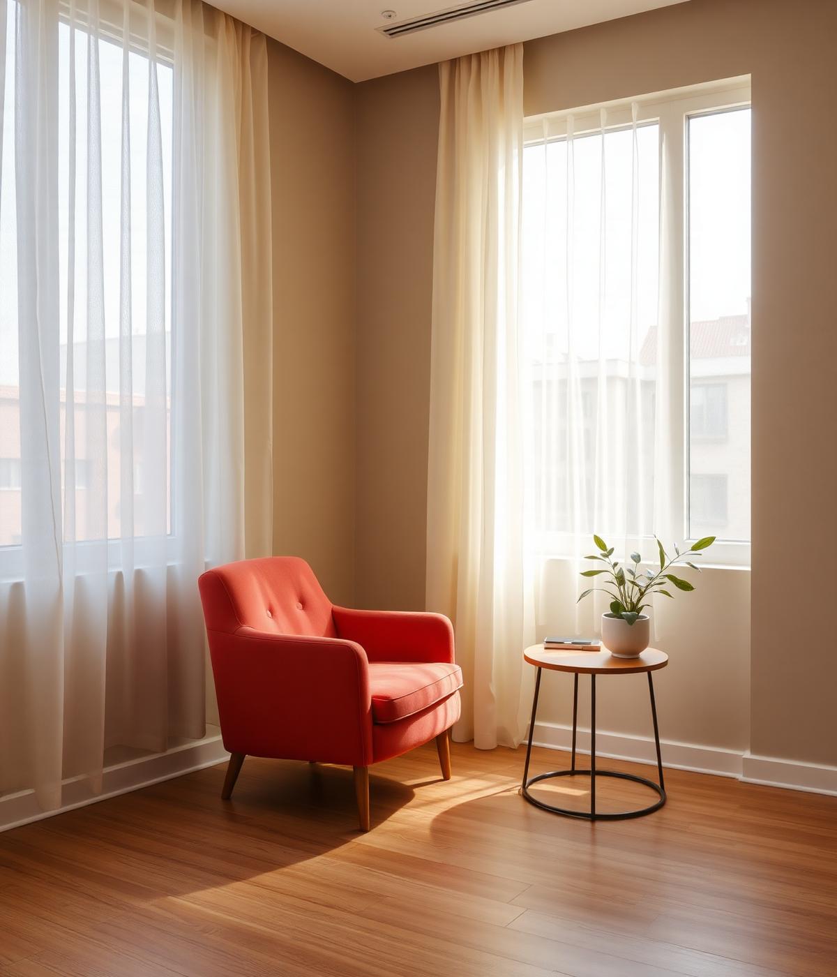 A serene consultation space with soft natural light